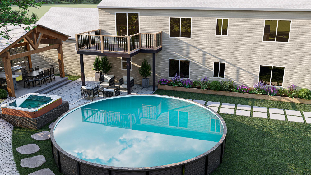 Une piscine hors sol
